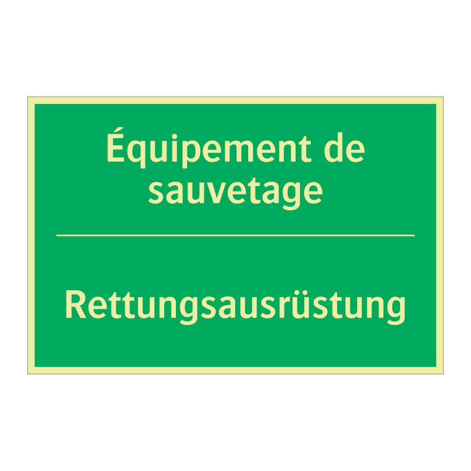 Rettungsausrüstung - Équipement de sauvetage