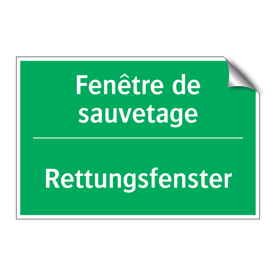 Rettungsfenster - Fenêtre de sauvetage