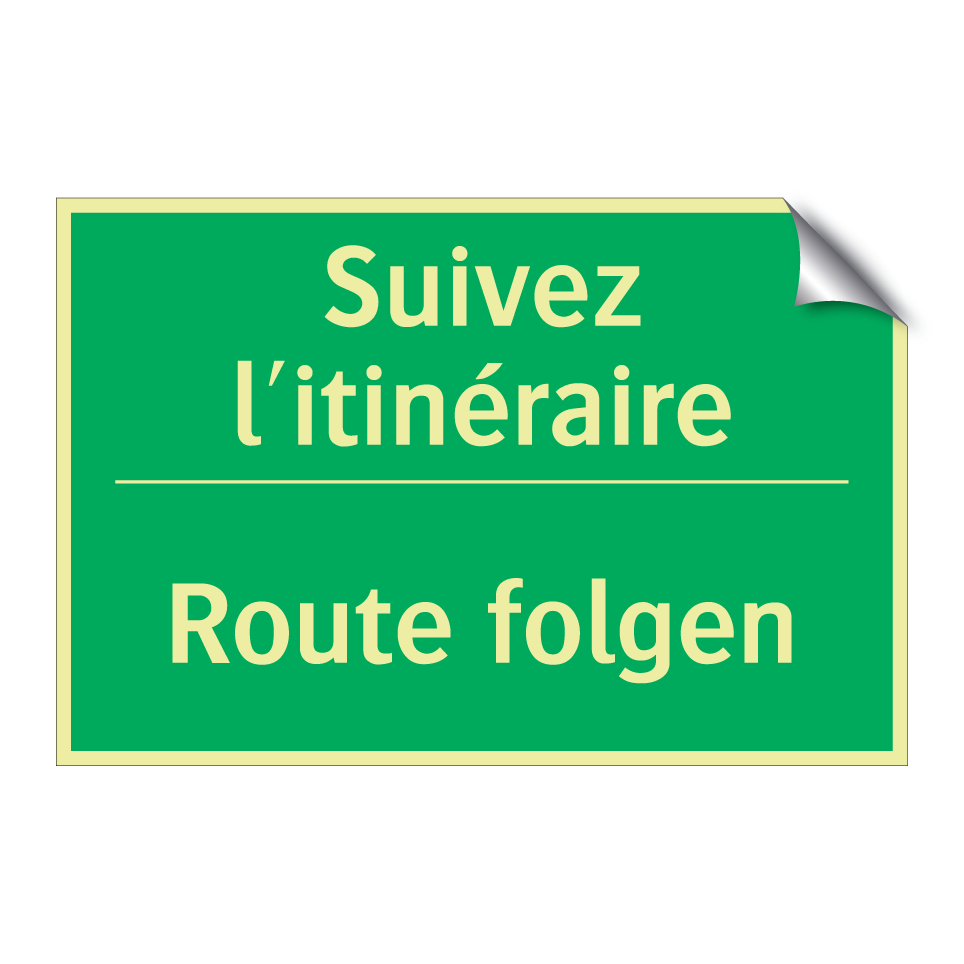 Route folgen - Suivez l'itinéraire