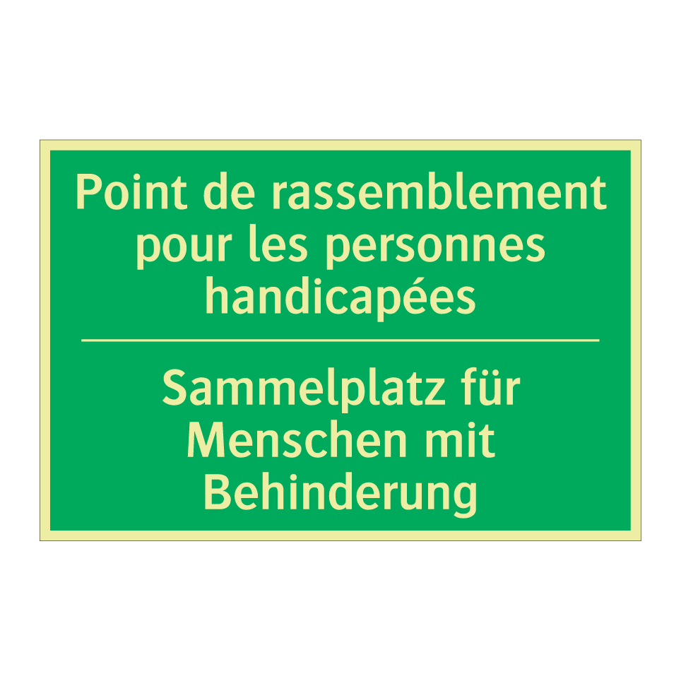 Sammelplatz für Menschen mit Behinderung /.../ - Point de rassemblement pour les /.../
