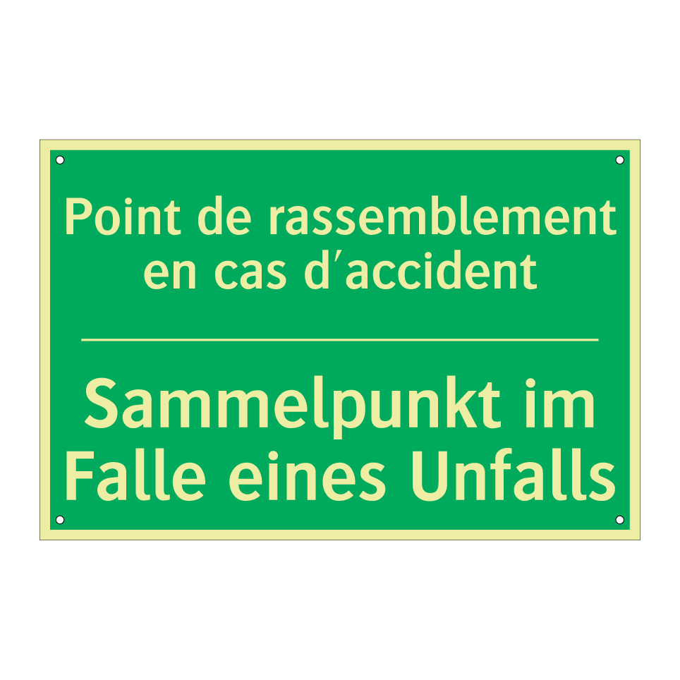 Sammelpunkt im Falle eines Unfalls /.../ - Point de rassemblement en cas /.../