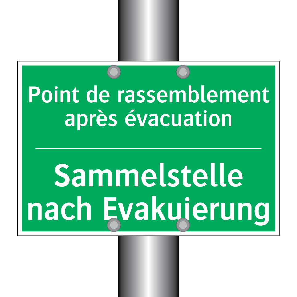 Sammelstelle nach Evakuierung - Point de rassemblement après évacuation /.../