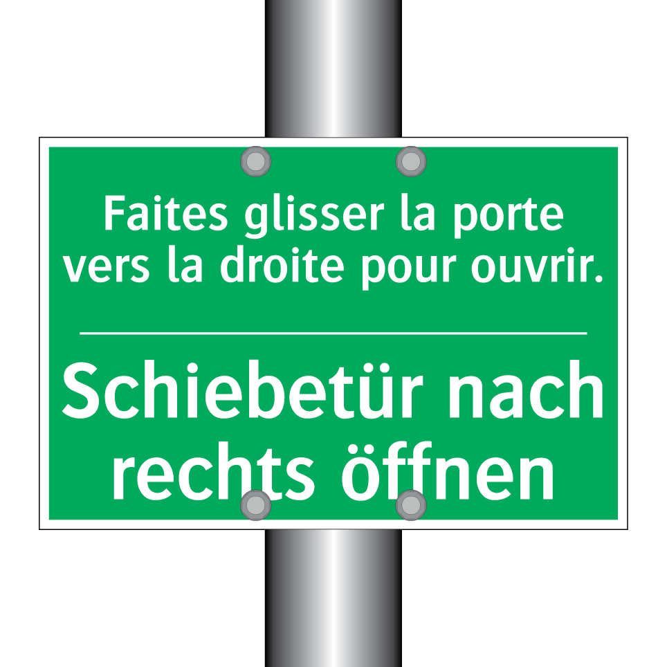 Schiebetür nach rechts öffnen - Faites glisser la porte vers la /.../