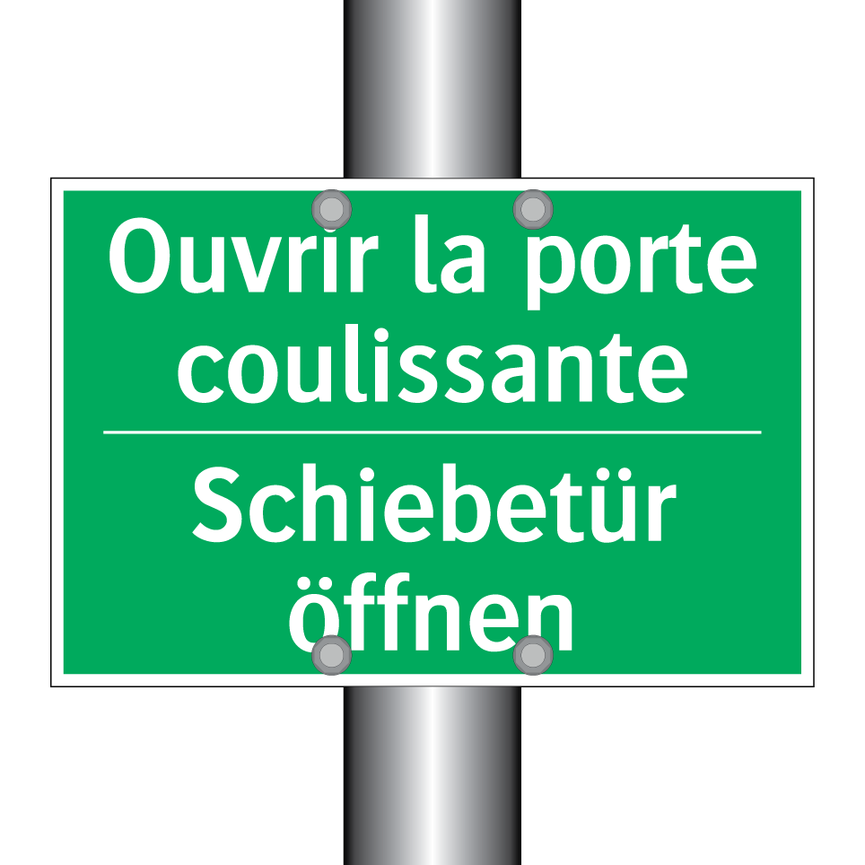 Schiebetür öffnen - Ouvrir la porte coulissante
