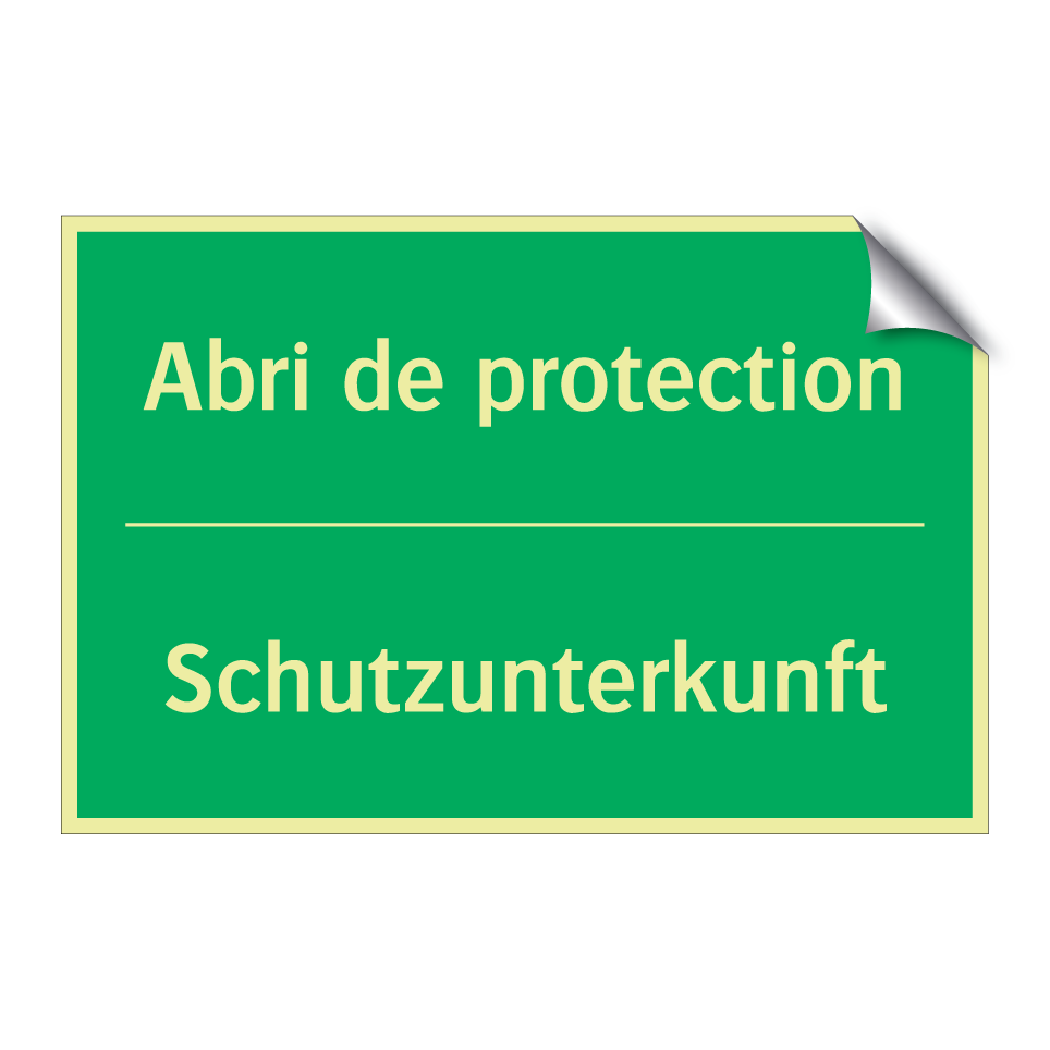 Schutzunterkunft - Abri de protection