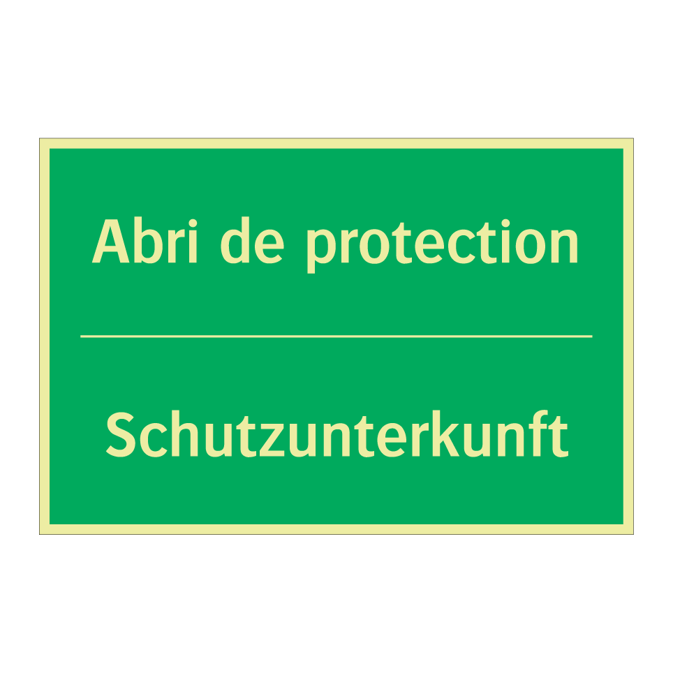 Schutzunterkunft - Abri de protection