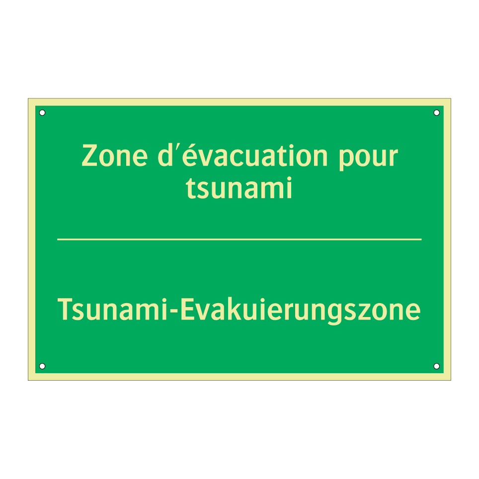 Tsunami-Evakuierungszone - Zone d'évacuation pour tsunami
