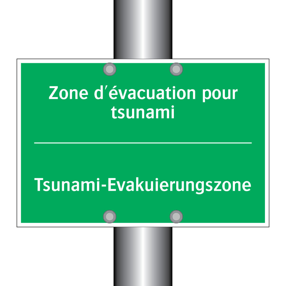 Tsunami-Evakuierungszone - Zone d'évacuation pour tsunami