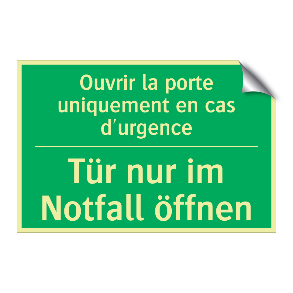 Tür nur im Notfall öffnen - Ouvrir la porte uniquement en /.../