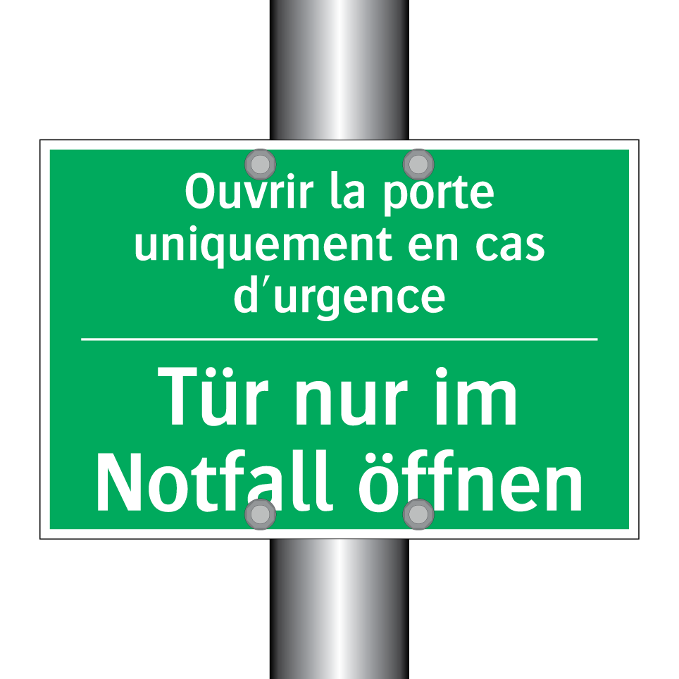 Tür nur im Notfall öffnen - Ouvrir la porte uniquement en /.../