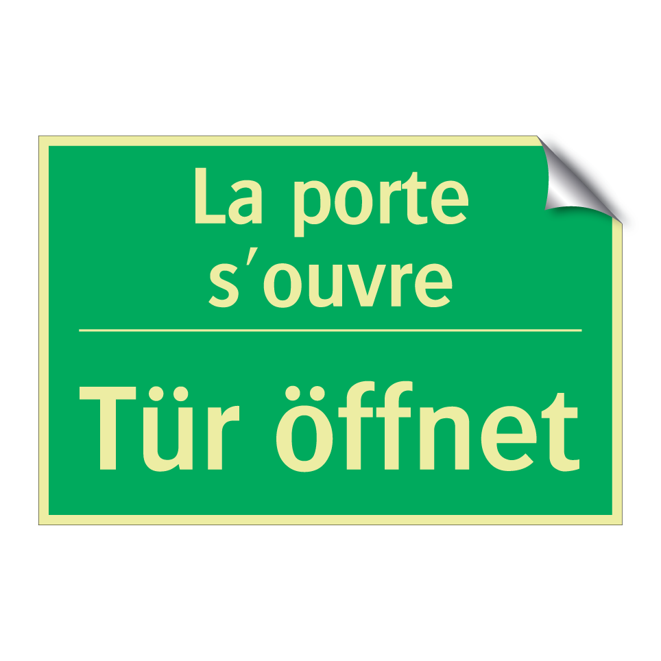 Tür öffnet - La porte s'ouvre