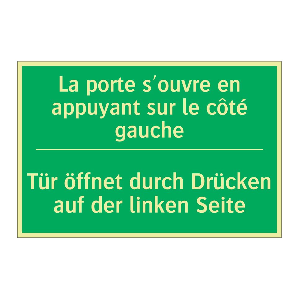 Tür öffnet durch Drücken auf der /.../ - La porte s'ouvre en appuyant sur /.../