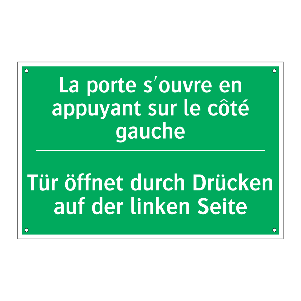 Tür öffnet durch Drücken auf der /.../ - La porte s'ouvre en appuyant sur /.../