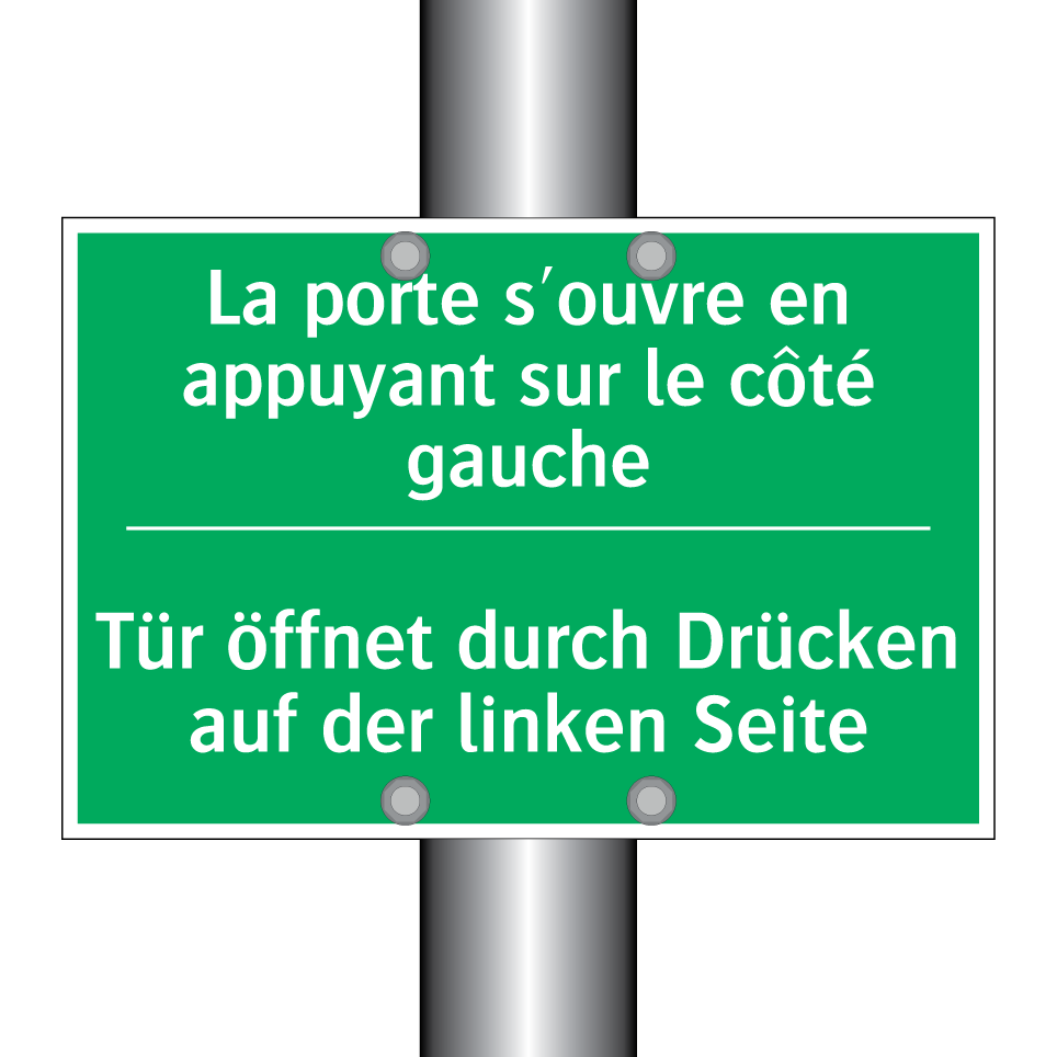 Tür öffnet durch Drücken auf der /.../ - La porte s'ouvre en appuyant sur /.../