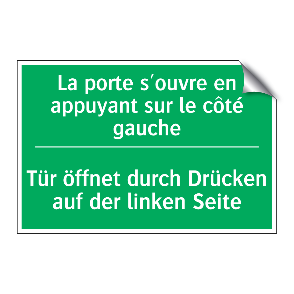 Tür öffnet durch Drücken auf der /.../ - La porte s'ouvre en appuyant sur /.../