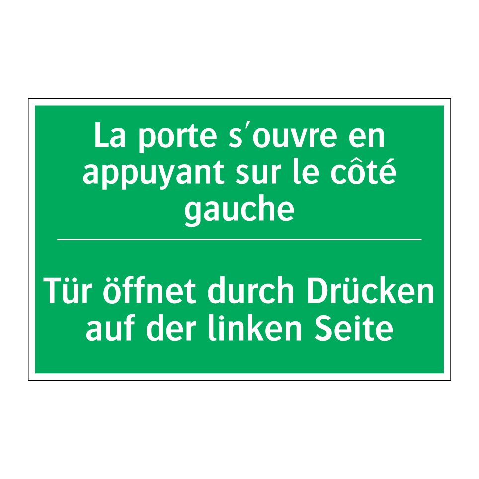 Tür öffnet durch Drücken auf der /.../ - La porte s'ouvre en appuyant sur /.../
