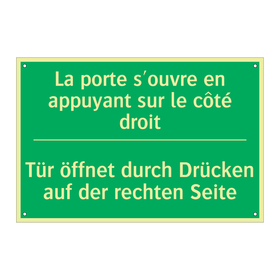 Tür öffnet durch Drücken auf der /.../ - La porte s'ouvre en appuyant sur /.../