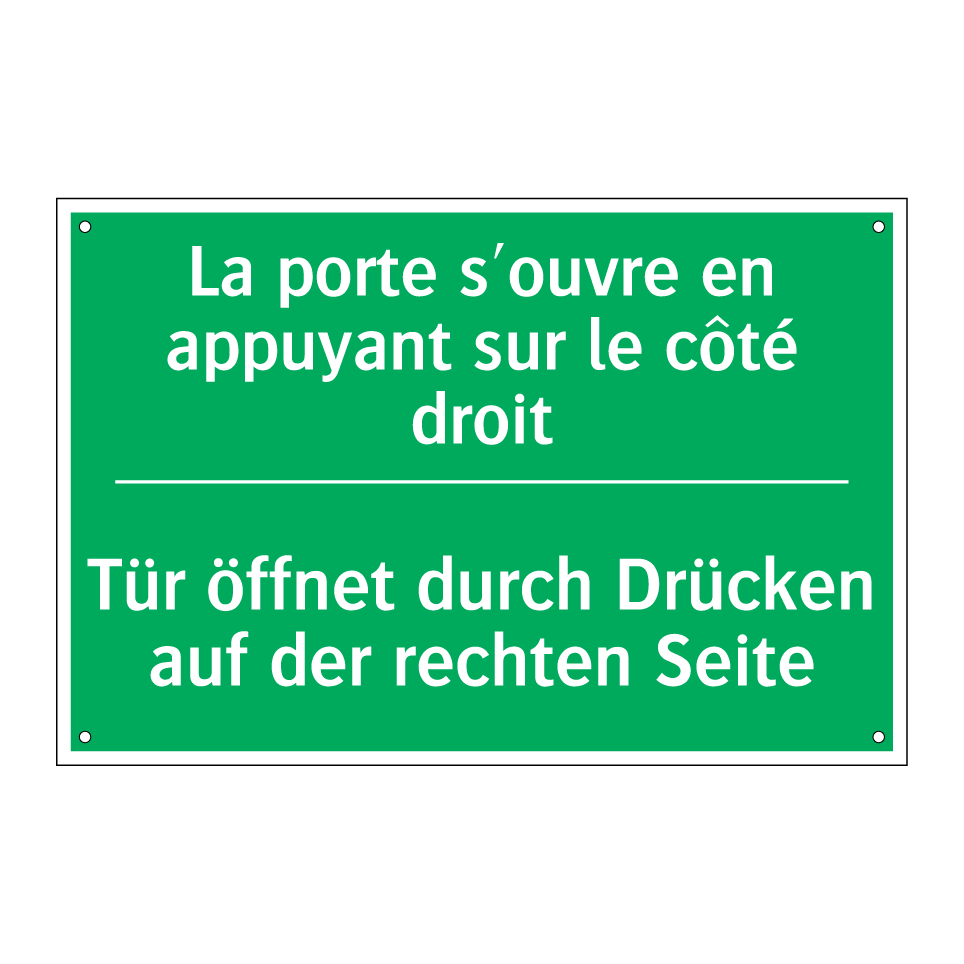 Tür öffnet durch Drücken auf der /.../ - La porte s'ouvre en appuyant sur /.../
