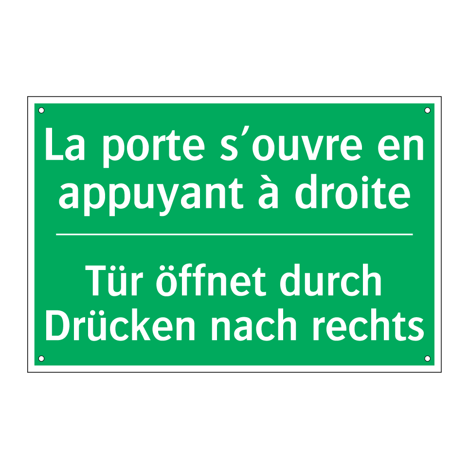 Tür öffnet durch Drücken nach /.../ - La porte s’ouvre en appuyant à /.../