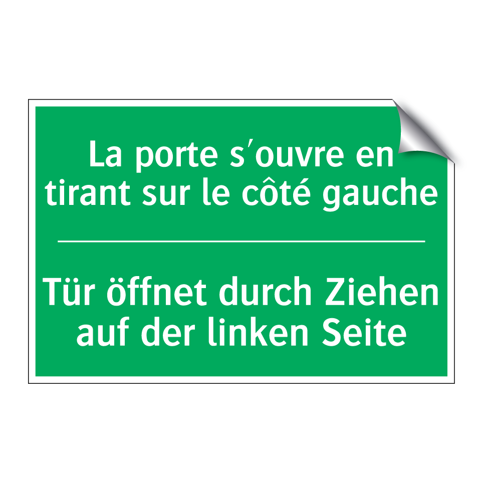 Tür öffnet durch Ziehen auf der /.../ - La porte s'ouvre en tirant sur /.../