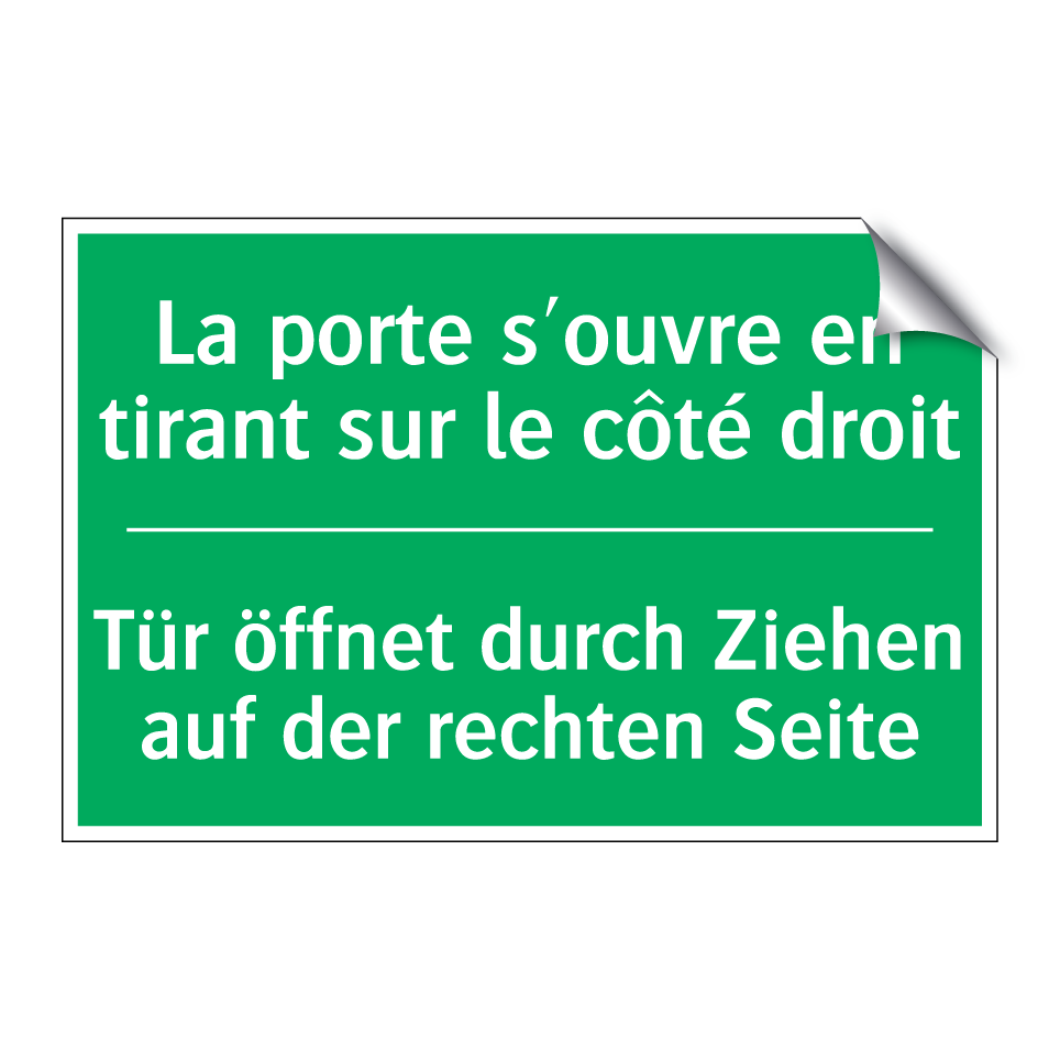 Tür öffnet durch Ziehen auf der /.../ - La porte s'ouvre en tirant sur /.../