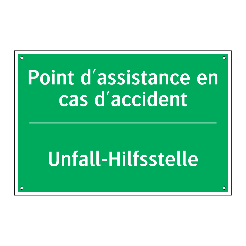 Unfall-Hilfsstelle - Point d'assistance en cas d'accident /.../