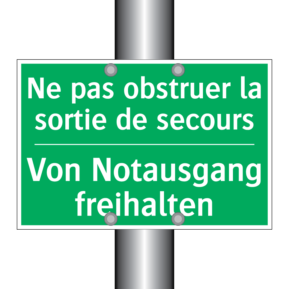 Von Notausgang freihalten - Ne pas obstruer la sortie de secours /.../