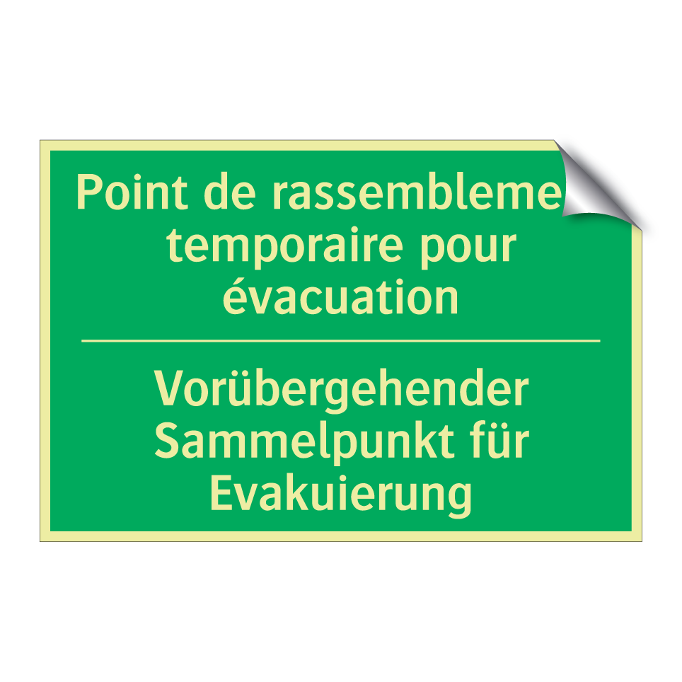 Vorübergehender Sammelpunkt für /.../ - Point de rassemblement temporaire /.../