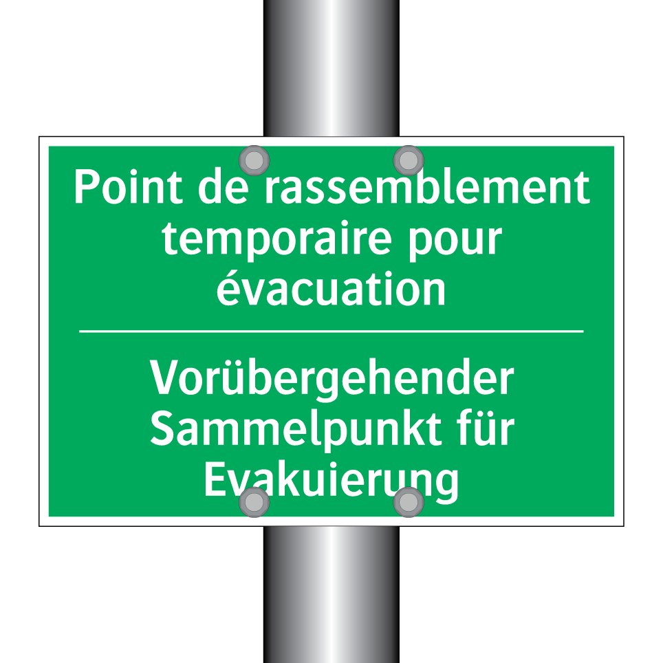 Vorübergehender Sammelpunkt für /.../ - Point de rassemblement temporaire /.../