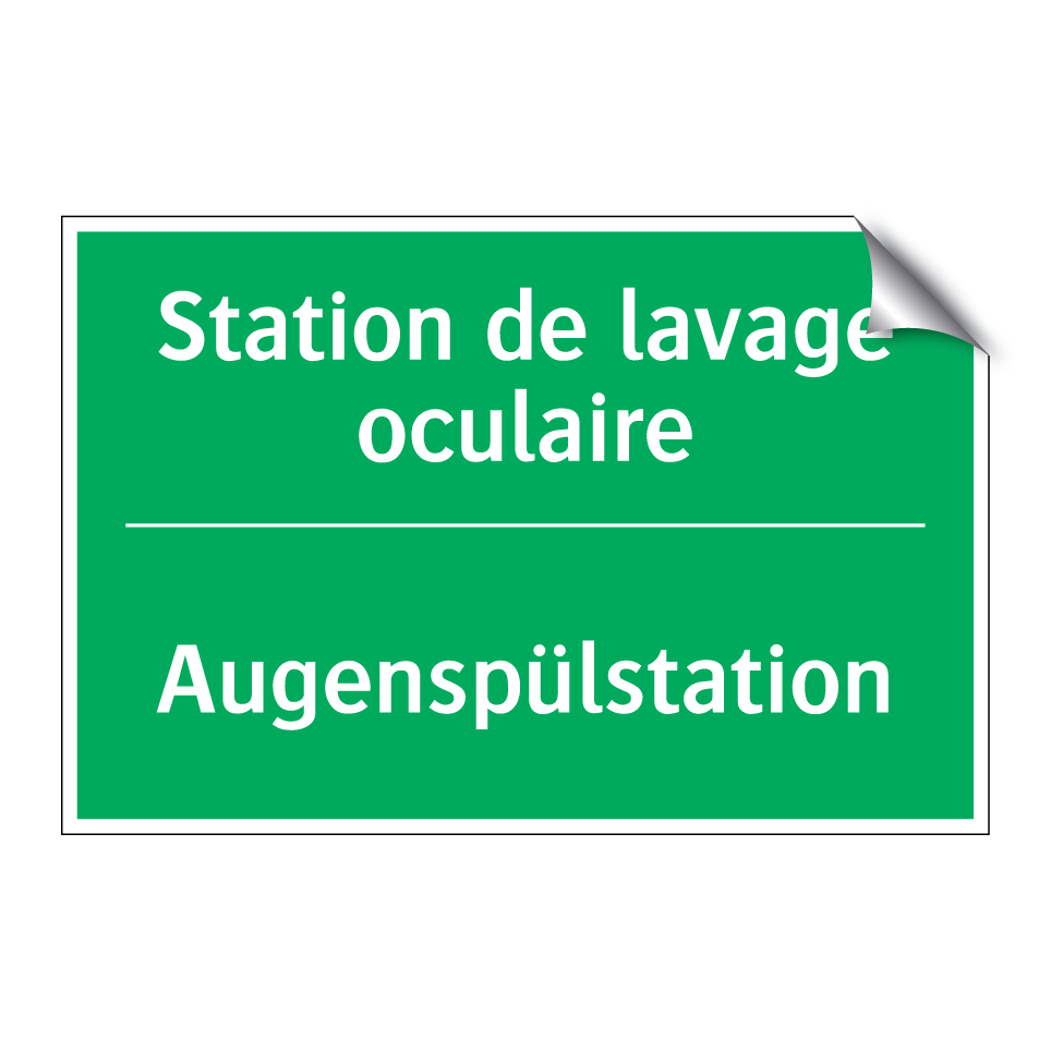 Augenspülstation - Station de lavage oculaire
