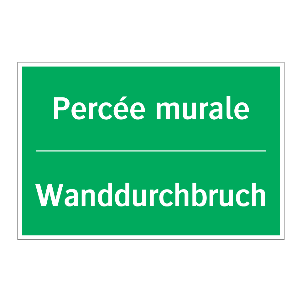Wanddurchbruch - Percée murale