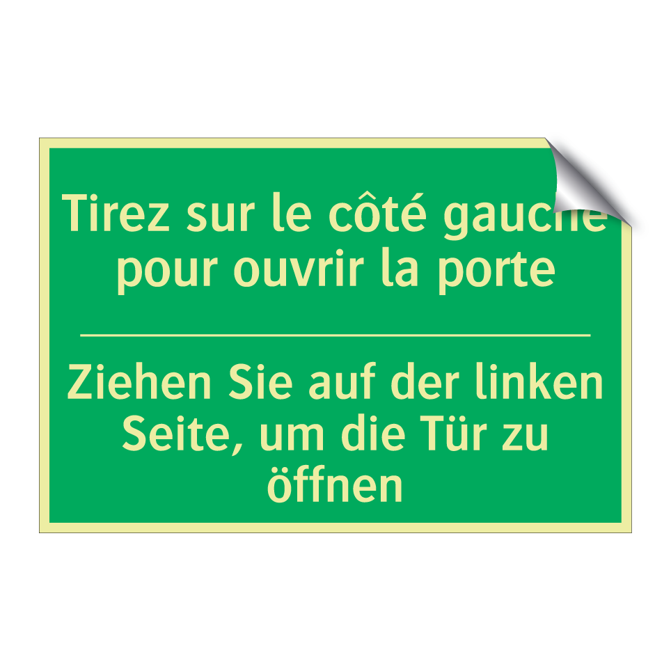 Ziehen Sie auf der linken Seite, /.../ - Tirez sur le côté gauche pour /.../
