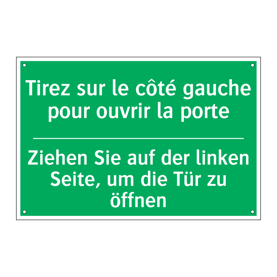 Ziehen Sie auf der linken Seite, /.../ - Tirez sur le côté gauche pour /.../