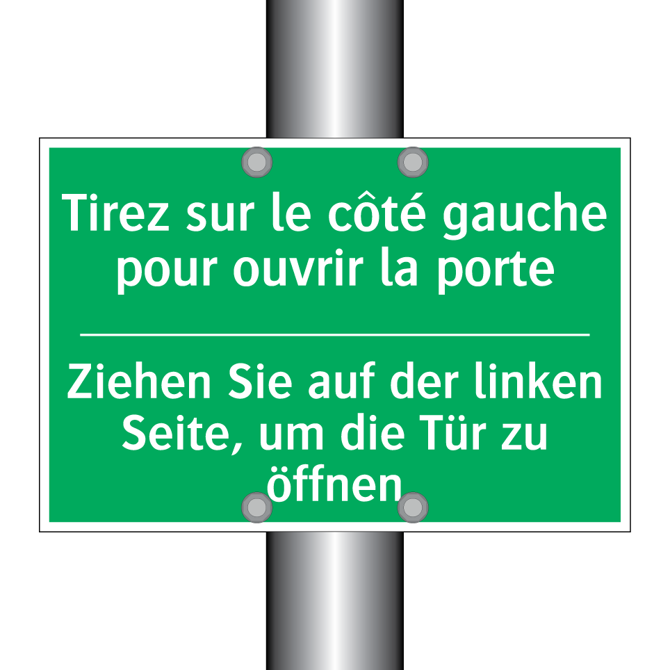 Ziehen Sie auf der linken Seite, /.../ - Tirez sur le côté gauche pour /.../