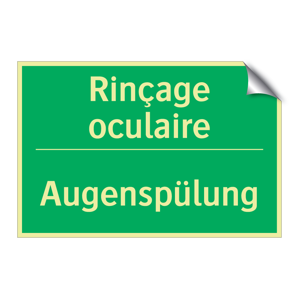 Augenspülung - Rinçage oculaire