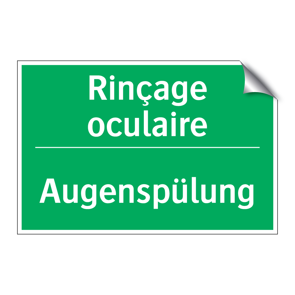 Augenspülung - Rinçage oculaire