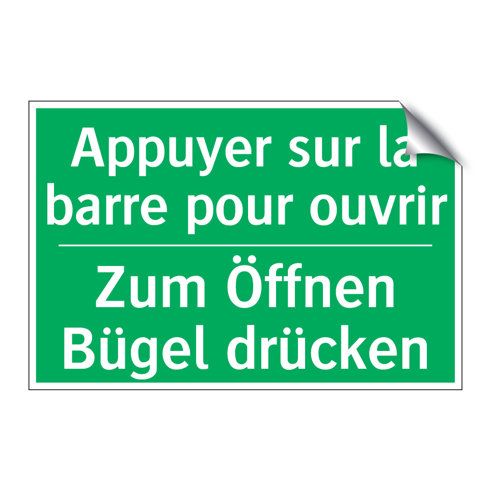 Zum Öffnen Bügel drücken - Appuyer sur la barre pour ouvrir /.../