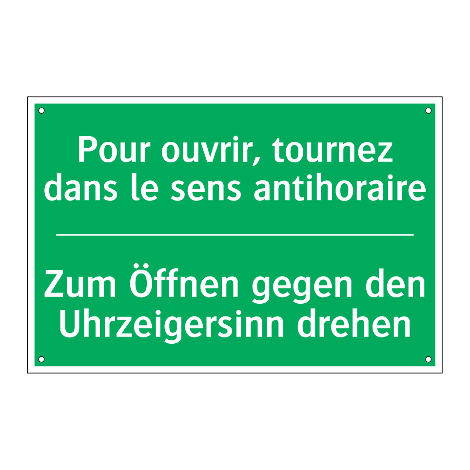 Zum Öffnen gegen den Uhrzeigersinn /.../ - Pour ouvrir, tournez dans le sens /.../
