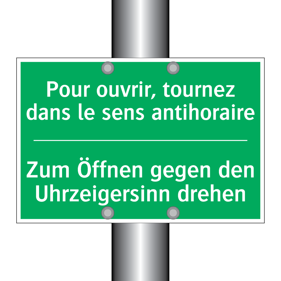 Zum Öffnen gegen den Uhrzeigersinn /.../ - Pour ouvrir, tournez dans le sens /.../