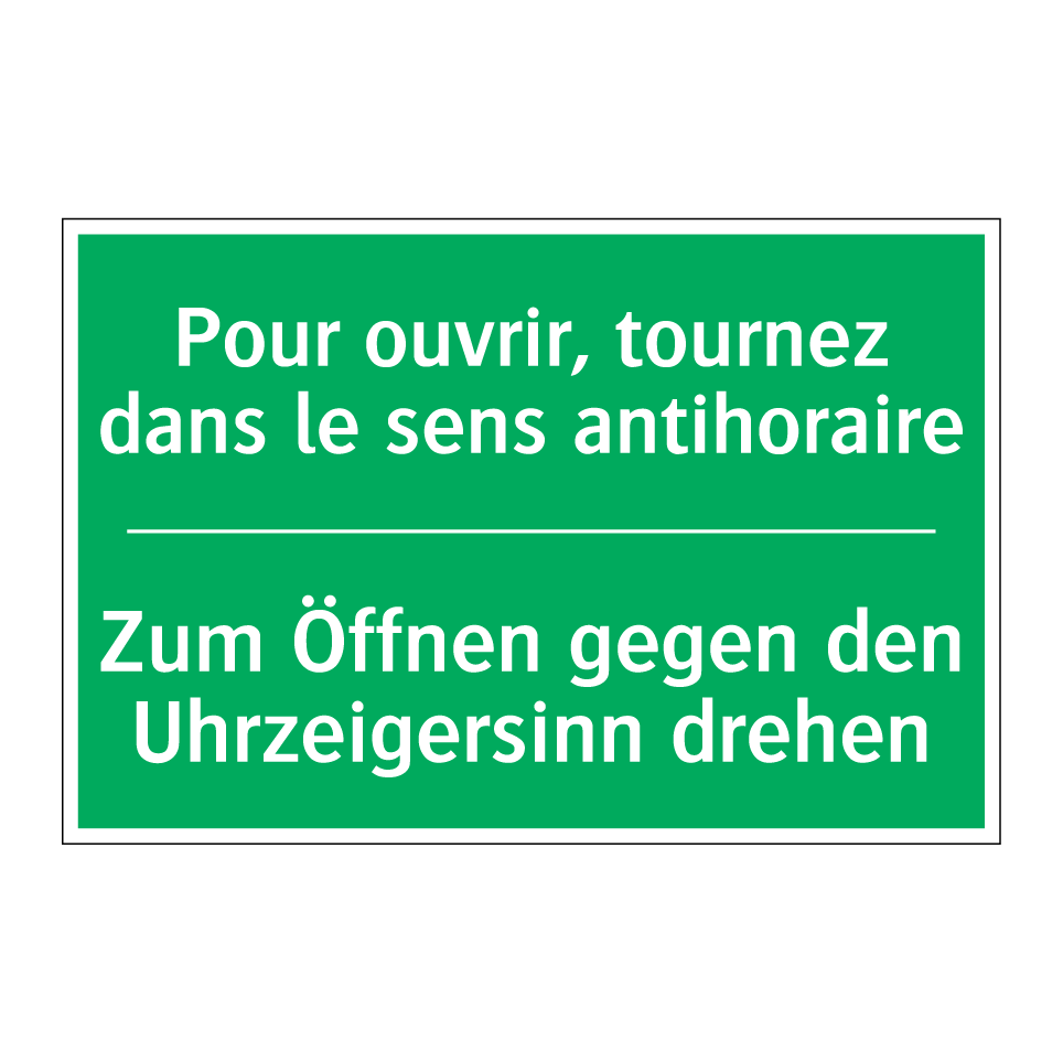 Zum Öffnen gegen den Uhrzeigersinn /.../ - Pour ouvrir, tournez dans le sens /.../