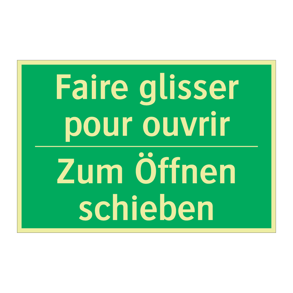 Zum Öffnen schieben - Faire glisser pour ouvrir