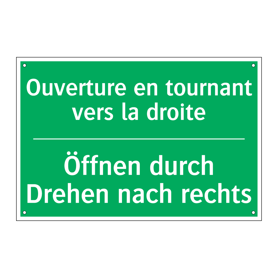 Öffnen durch Drehen nach rechts /.../ - Ouverture en tournant vers la /.../