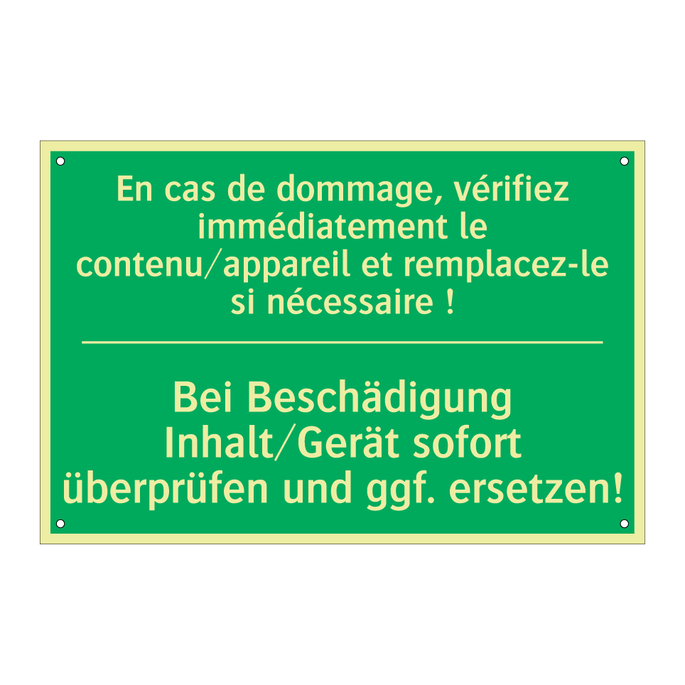 Bei Beschädigung Inhalt/Gerät /.../ - En cas de dommage, vérifiez immédiatement /.../