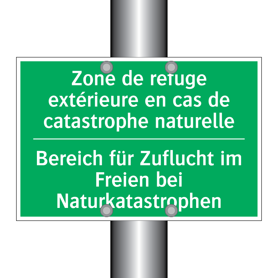 Bereich für Zuflucht im Freien /.../ - Zone de refuge extérieure en cas /.../