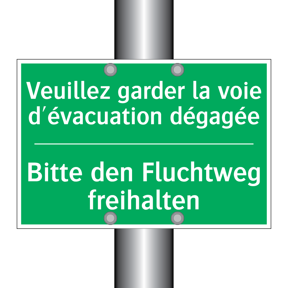 Bitte den Fluchtweg freihalten - Veuillez garder la voie d'évacuation /.../