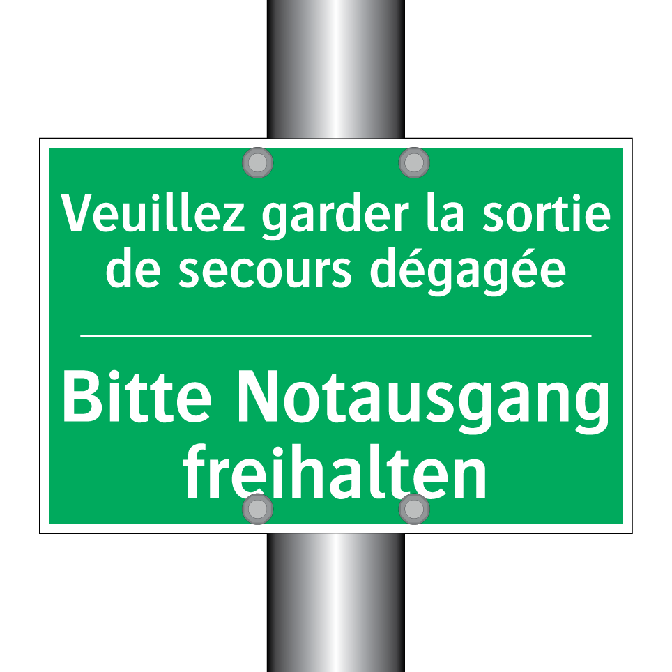 Bitte Notausgang freihalten - Veuillez garder la sortie de secours /.../