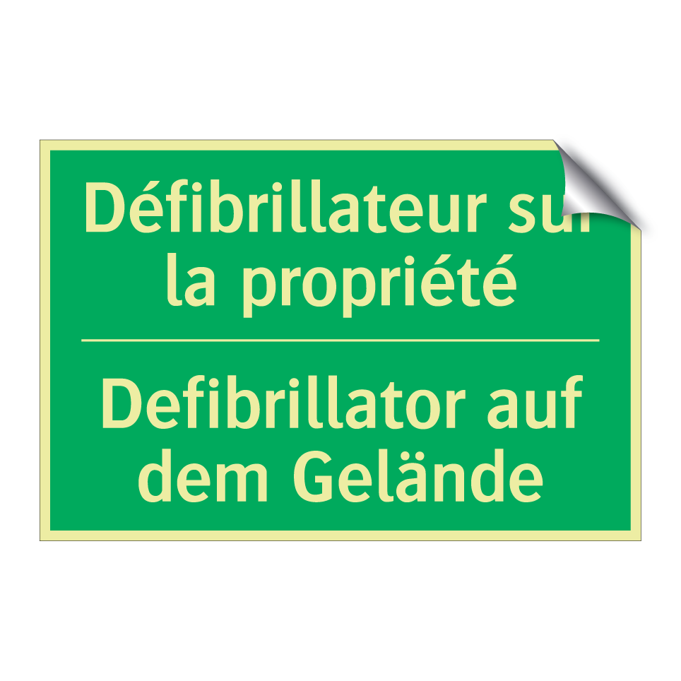 Defibrillator auf dem Gelände - Défibrillateur sur la propriété /.../