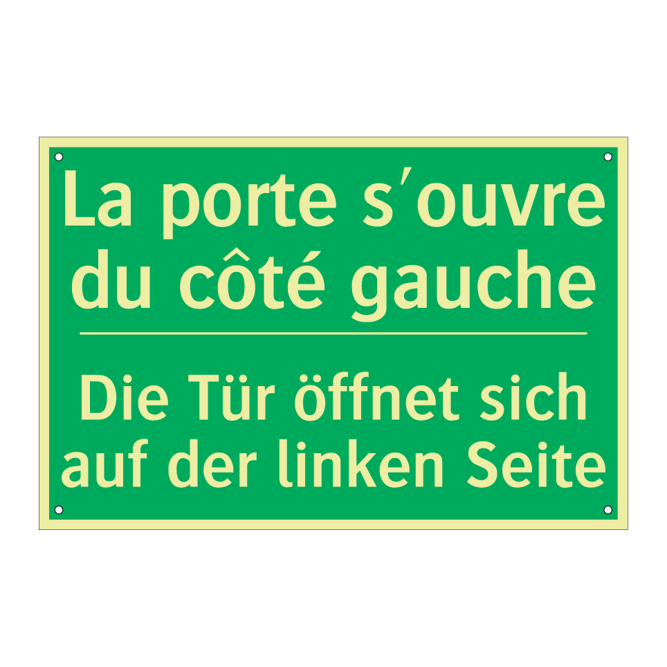 Die Tür öffnet sich auf der linken /.../ - La porte s'ouvre du côté gauche /.../