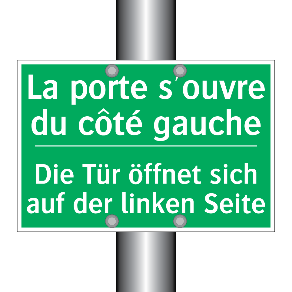 Die Tür öffnet sich auf der linken /.../ - La porte s'ouvre du côté gauche /.../