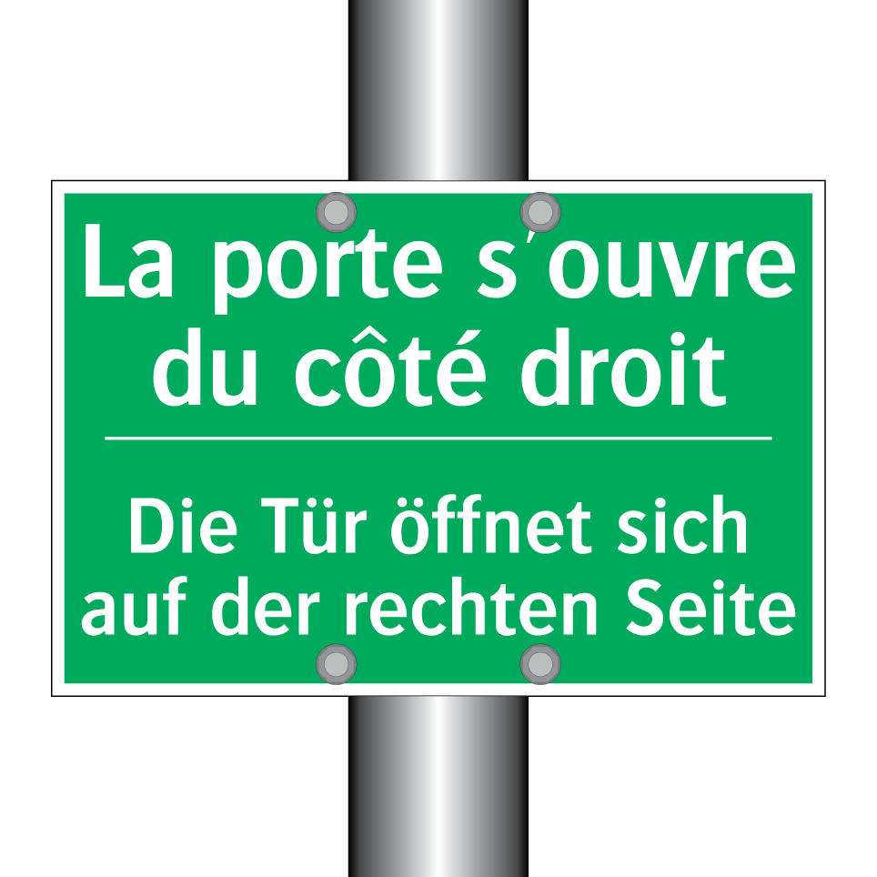 Die Tür öffnet sich auf der rechten /.../ - La porte s'ouvre du côté droit